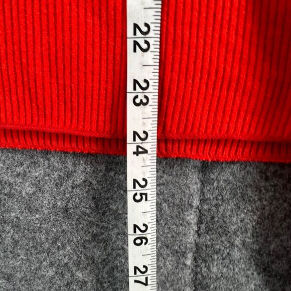 LNA Revolve Cori Knit Top Women 1X Cherry Red Ribbed Sweater Cutout Soft Fitted - Picture 9 of 15